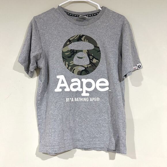 Aape By A Bathing Ape Camo Logo Shirt - Picture 1 of 8